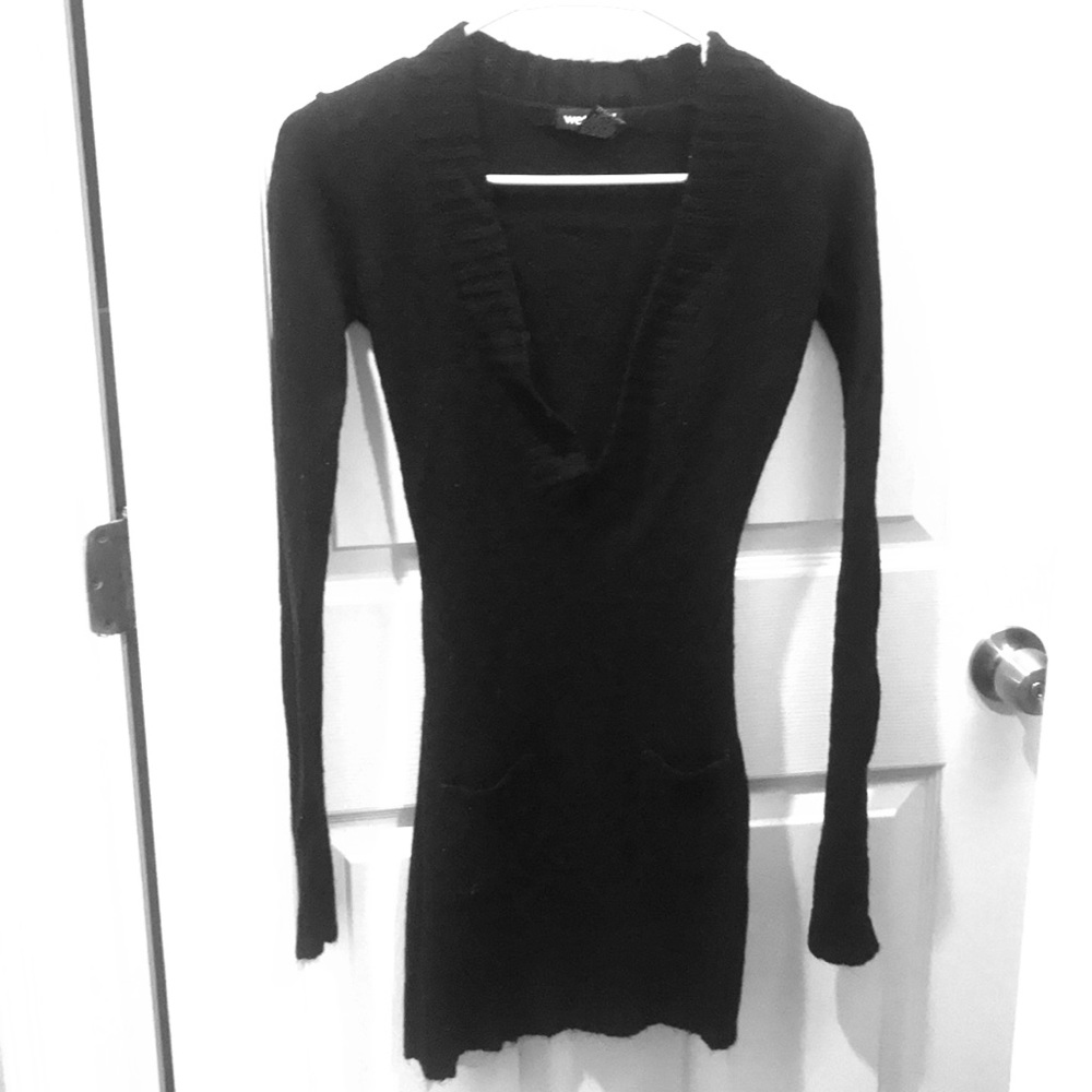Long tunic sweater dress